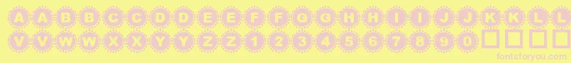 4YEOIN   Font – Pink Fonts on Yellow Background