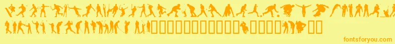 Lisätietoja 4YEOSP -fontista 4YEOSP -fontti – oranssit fontit keltaisella taustalla