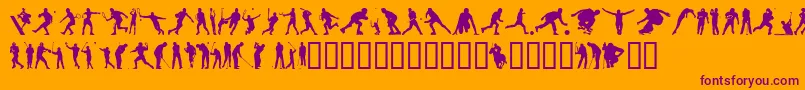 4YEOSP    Font – Purple Fonts on Orange Background