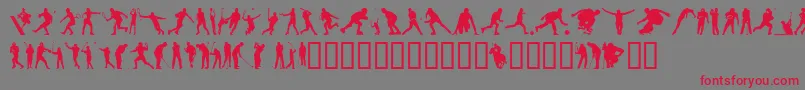 4YEOSP    Font – Red Fonts on Gray Background