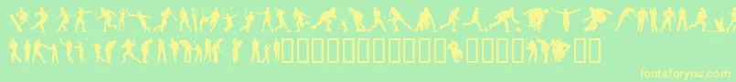 4YEOSP    Font – Yellow Fonts on Green Background