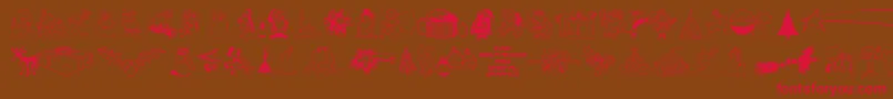4YEOXMAS Font – Red Fonts on Brown Background