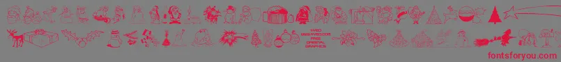 4YEOXMAS Font – Red Fonts on Gray Background