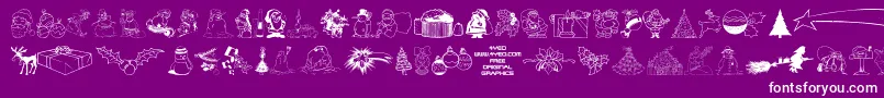 4YEOXMAS Font – White Fonts on Purple Background