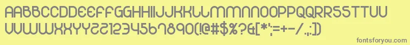 501 Font – Gray Fonts on Yellow Background