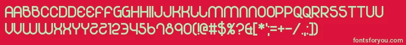 フォント501 – 赤い背景に緑の文字