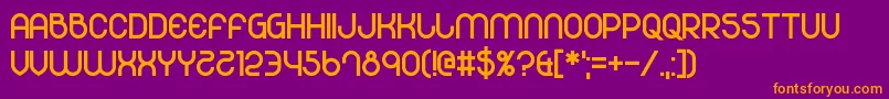 501 Font – Orange Fonts on Purple Background