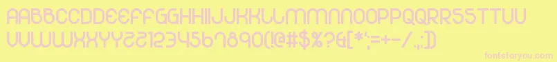 501 Font – Pink Fonts on Yellow Background