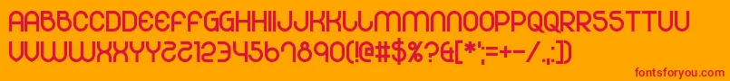 501 Font – Red Fonts on Orange Background