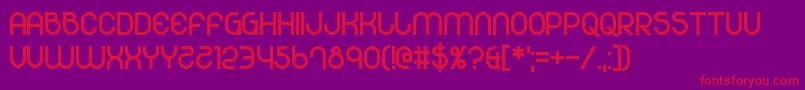 フォント501 – 紫の背景に赤い文字