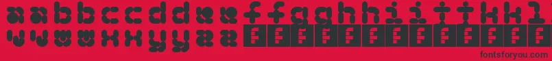 5Beans II Font – Black Fonts on Red Background