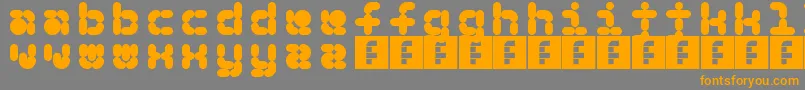 5Beans II Font – Orange Fonts on Gray Background