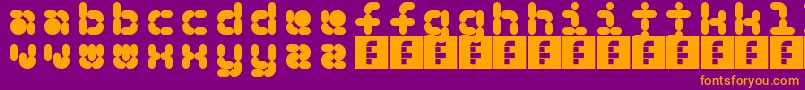 5Beans II Font – Orange Fonts on Purple Background