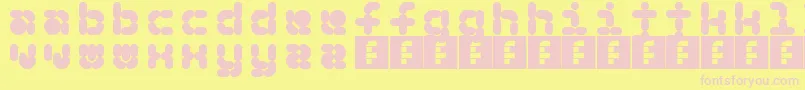 5Beans II Font – Pink Fonts on Yellow Background