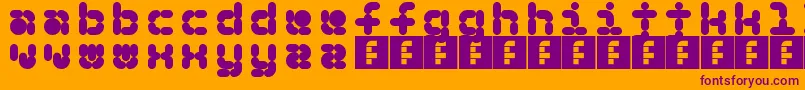 5Beans II Font – Purple Fonts on Orange Background