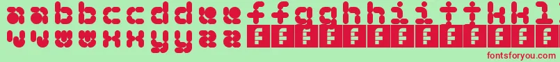 Шрифт 5Beans II – красные шрифты на зелёном фоне