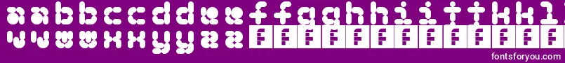 Fonte 5Beans II – fontes brancas em um fundo violeta