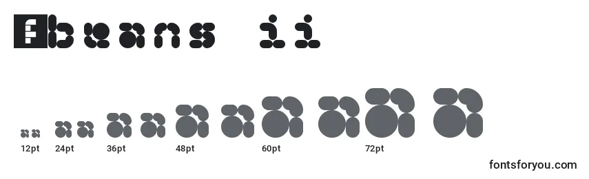 5Beans II Font Sizes
