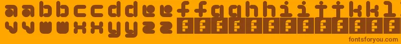 5Beans Font – Brown Fonts on Orange Background