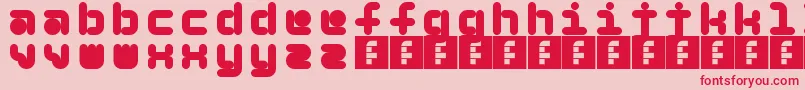 5Beans Font – Red Fonts on Pink Background