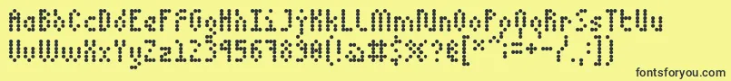 5dotmatrix 1979 Font – Black Fonts on Yellow Background