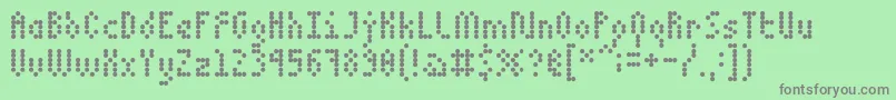 5dotmatrix 1979 Font – Gray Fonts on Green Background