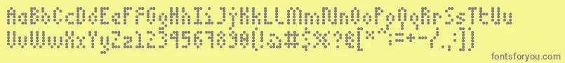 5dotmatrix 1979 Font – Gray Fonts on Yellow Background