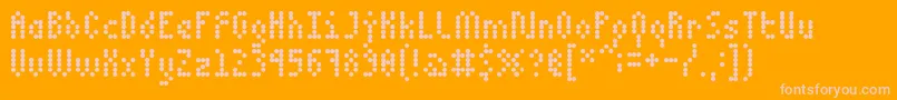 5dotmatrix 1979 Font – Pink Fonts on Orange Background