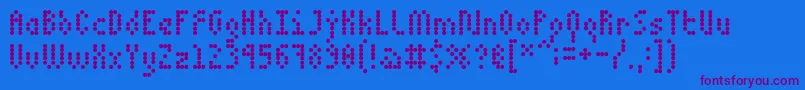 5dotmatrix 1979 Font – Purple Fonts on Blue Background