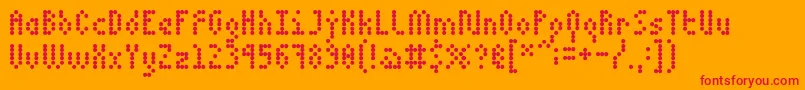 5dotmatrix 1979 Font – Red Fonts on Orange Background