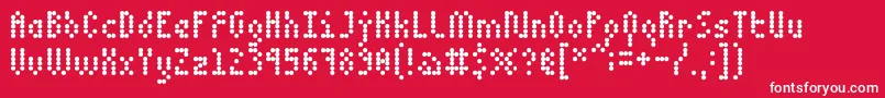 5dotmatrix 1979 Font – White Fonts on Red Background