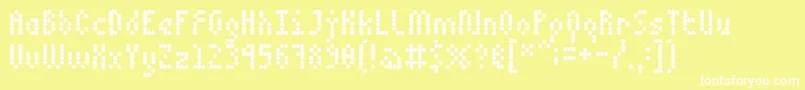 5dotmatrix 1979 Font – White Fonts on Yellow Background