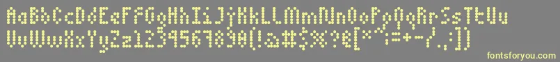 5dotmatrix 1979 Font – Yellow Fonts on Gray Background