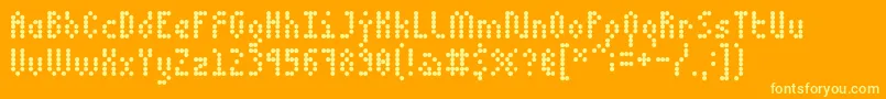 5dotmatrix 1979 Font – Yellow Fonts on Orange Background