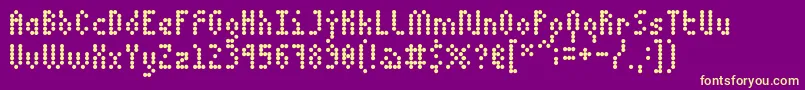 5dotmatrix 1979 Font – Yellow Fonts on Purple Background