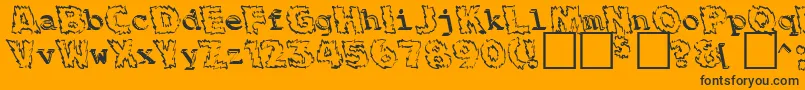 fuente BackfireMedium – Fuentes Negras Sobre Fondo Naranja