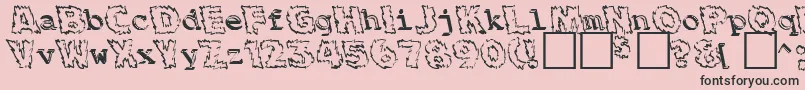Police BackfireMedium – polices noires sur fond rose