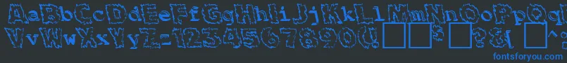 BackfireMedium Font – Blue Fonts on Black Background