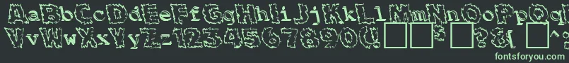 BackfireMedium-Schriftart – Grüne Schriften auf schwarzem Hintergrund