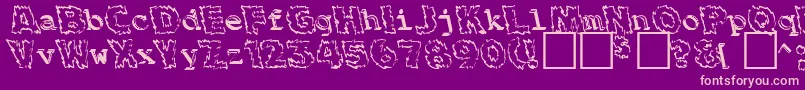 BackfireMedium Font – Pink Fonts on Purple Background
