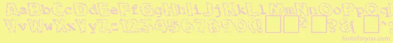 BackfireMedium Font – Pink Fonts on Yellow Background