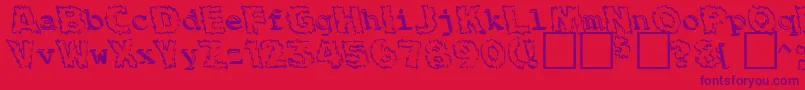 BackfireMedium Font – Purple Fonts on Red Background