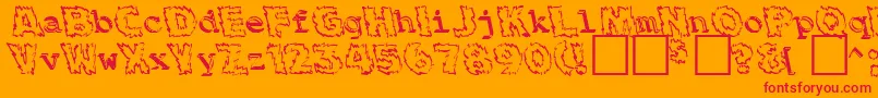 BackfireMedium Font – Red Fonts on Orange Background