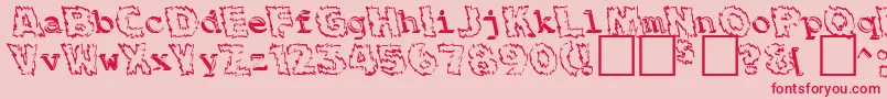 BackfireMedium Font – Red Fonts on Pink Background