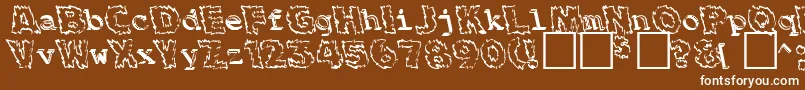 BackfireMedium Font – White Fonts on Brown Background