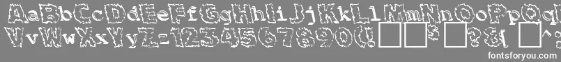 BackfireMedium Font – White Fonts on Gray Background
