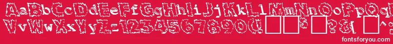 BackfireMedium Font – White Fonts on Red Background
