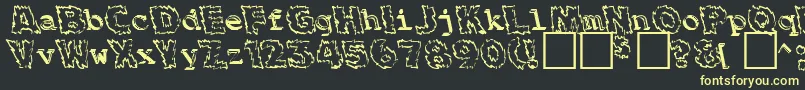 BackfireMedium Font – Yellow Fonts on Black Background