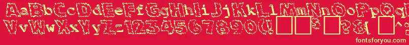 BackfireMedium Font – Yellow Fonts on Red Background
