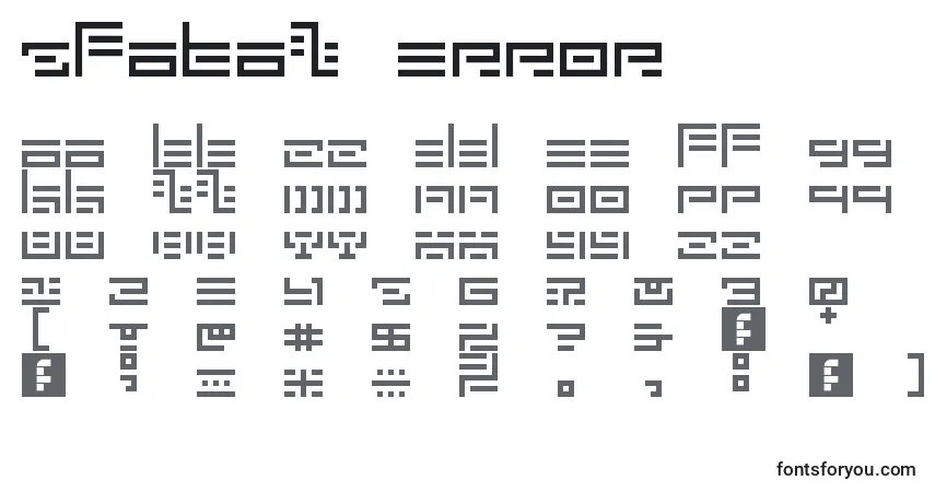 5Fatal Error-fontti – aakkoset, numerot, erikoismerkit